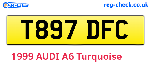 T897DFC are the vehicle registration plates.