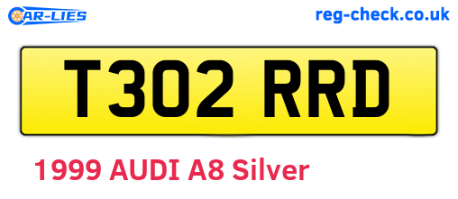 T302RRD are the vehicle registration plates.