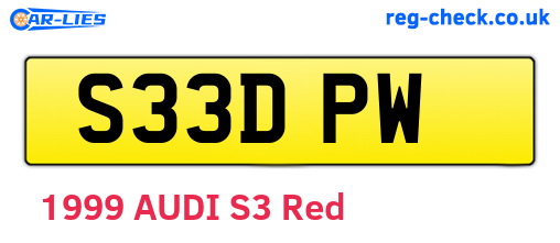 S33DPW are the vehicle registration plates.