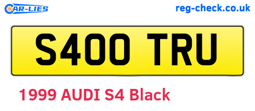 S400TRU are the vehicle registration plates.