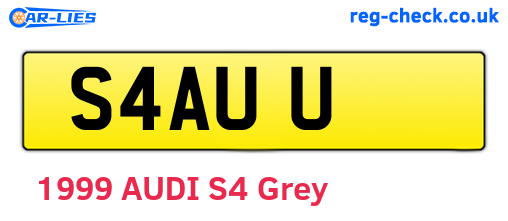 S4AUU are the vehicle registration plates.