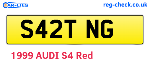 S42TNG are the vehicle registration plates.
