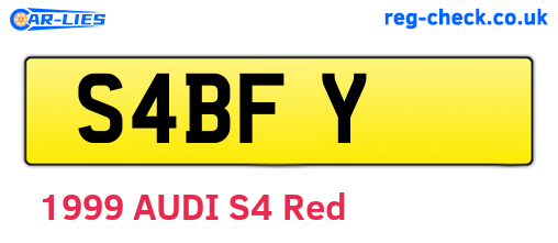 S4BFY are the vehicle registration plates.