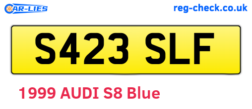 S423SLF are the vehicle registration plates.