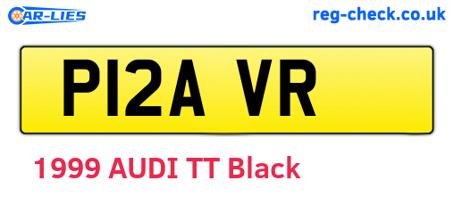 P12AVR are the vehicle registration plates.