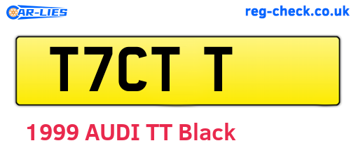 T7CTT are the vehicle registration plates.