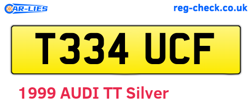 T334UCF are the vehicle registration plates.