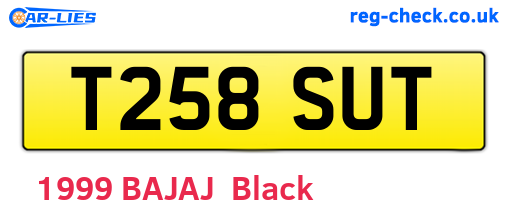 T258SUT are the vehicle registration plates.