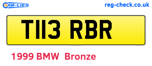 T113RBR are the vehicle registration plates.