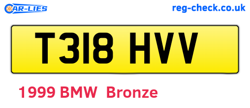 T318HVV are the vehicle registration plates.