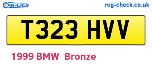 T323HVV are the vehicle registration plates.