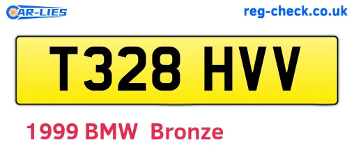 T328HVV are the vehicle registration plates.