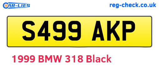S499AKP are the vehicle registration plates.