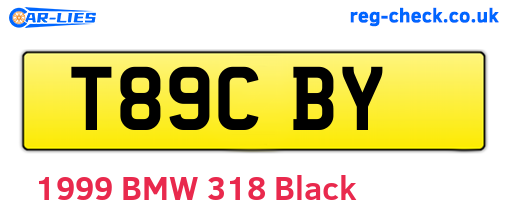 T89CBY are the vehicle registration plates.