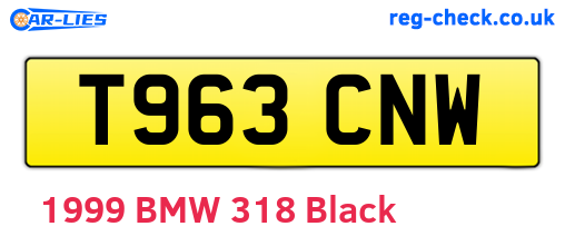 T963CNW are the vehicle registration plates.