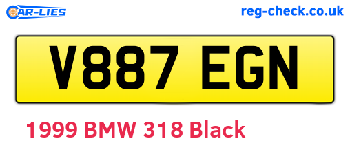 V887EGN are the vehicle registration plates.