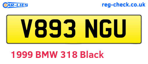 V893NGU are the vehicle registration plates.