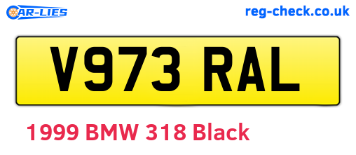 V973RAL are the vehicle registration plates.