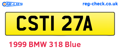 CST127A are the vehicle registration plates.