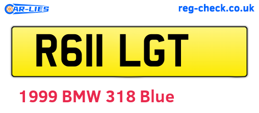 R611LGT are the vehicle registration plates.