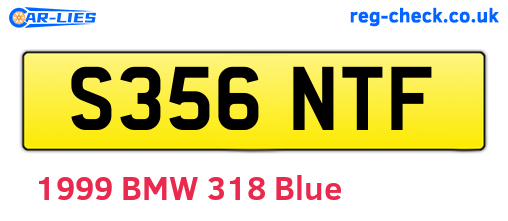 S356NTF are the vehicle registration plates.