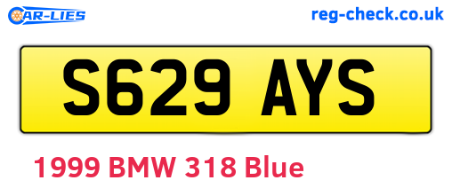 S629AYS are the vehicle registration plates.