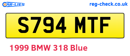 S794MTF are the vehicle registration plates.