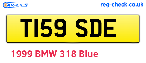 T159SDE are the vehicle registration plates.