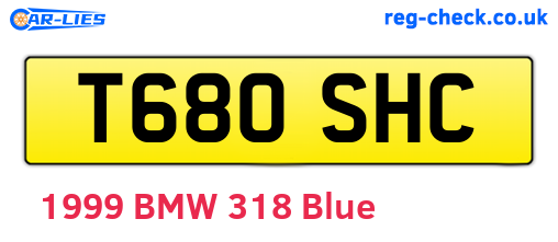 T680SHC are the vehicle registration plates.