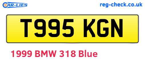 T995KGN are the vehicle registration plates.