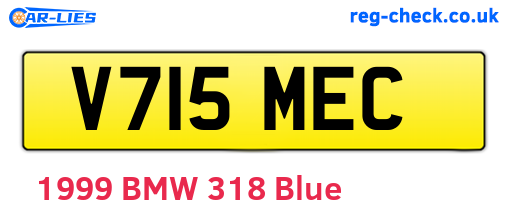 V715MEC are the vehicle registration plates.