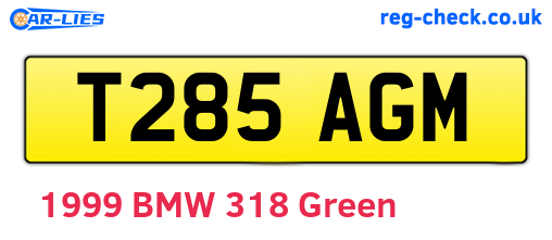 T285AGM are the vehicle registration plates.