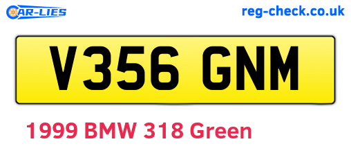 V356GNM are the vehicle registration plates.