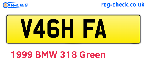 V46HFA are the vehicle registration plates.