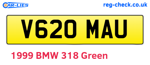 V620MAU are the vehicle registration plates.