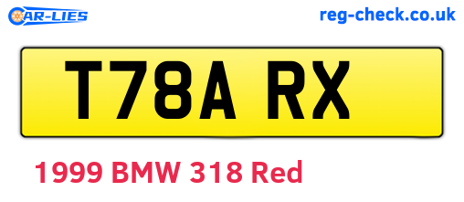 T78ARX are the vehicle registration plates.