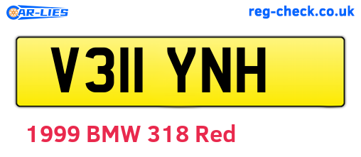 V311YNH are the vehicle registration plates.