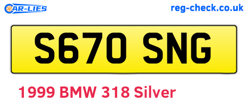 S670SNG are the vehicle registration plates.