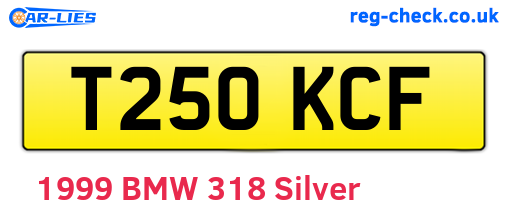 T250KCF are the vehicle registration plates.