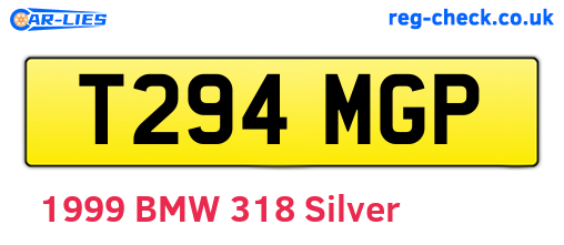 T294MGP are the vehicle registration plates.