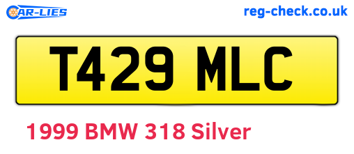 T429MLC are the vehicle registration plates.