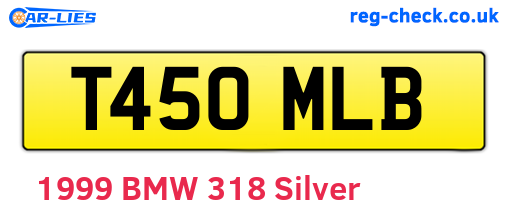 T450MLB are the vehicle registration plates.