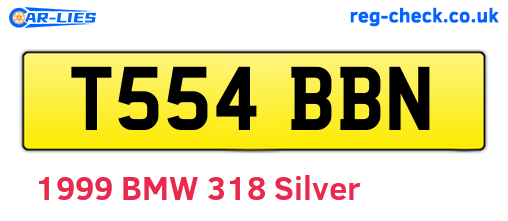 T554BBN are the vehicle registration plates.