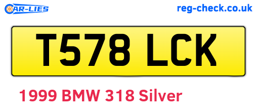 T578LCK are the vehicle registration plates.