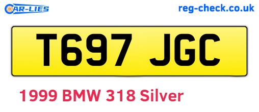 T697JGC are the vehicle registration plates.