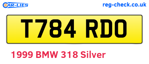 T784RDO are the vehicle registration plates.