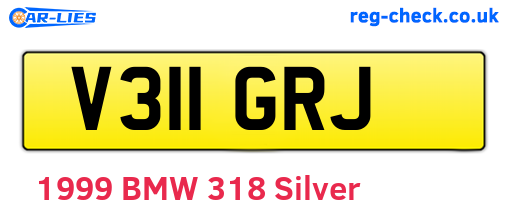 V311GRJ are the vehicle registration plates.