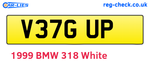 V37GUP are the vehicle registration plates.