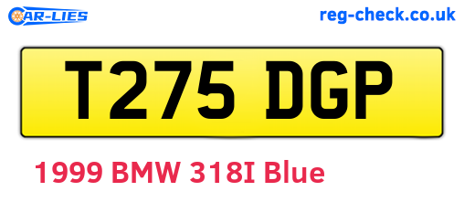T275DGP are the vehicle registration plates.
