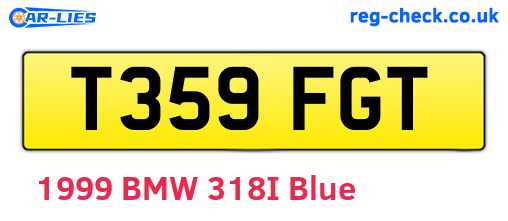 T359FGT are the vehicle registration plates.